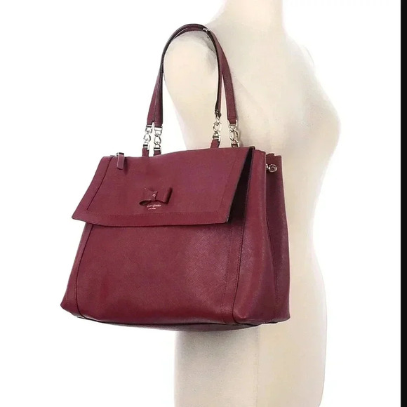 Kate Spade Leather Shoulder Bag with Bow NWOT! - Picture 9 of 11
